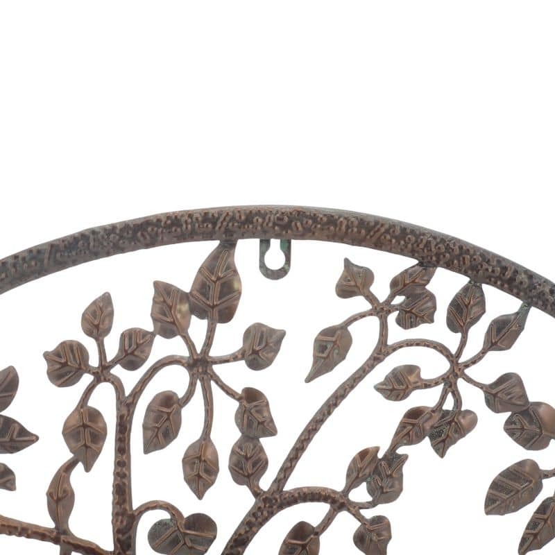 Willow &amp; Silk Laser Cut 60cm Brown Tree of Life w/ Heart Leaves Wall Art