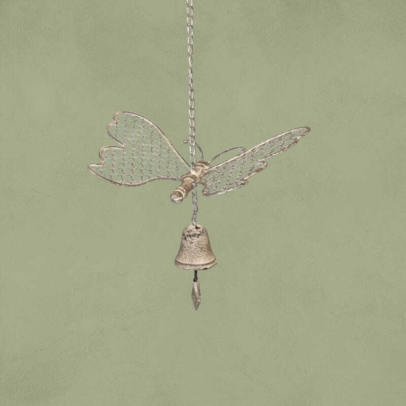 Willow &amp; Silk Metal 69cm Hanging Butterfly Garden Bell Decor