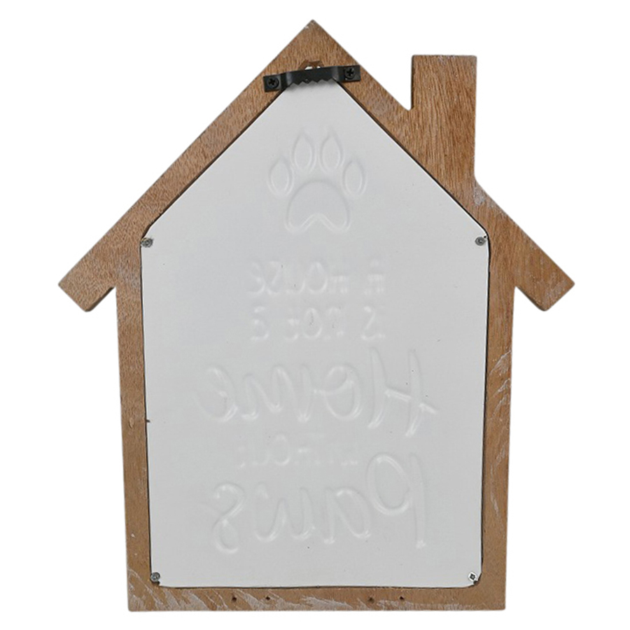 Willow &amp; Silk Wooden 26cm &quot;House is Not a Home Without Paws&quot; Sign Wall Art