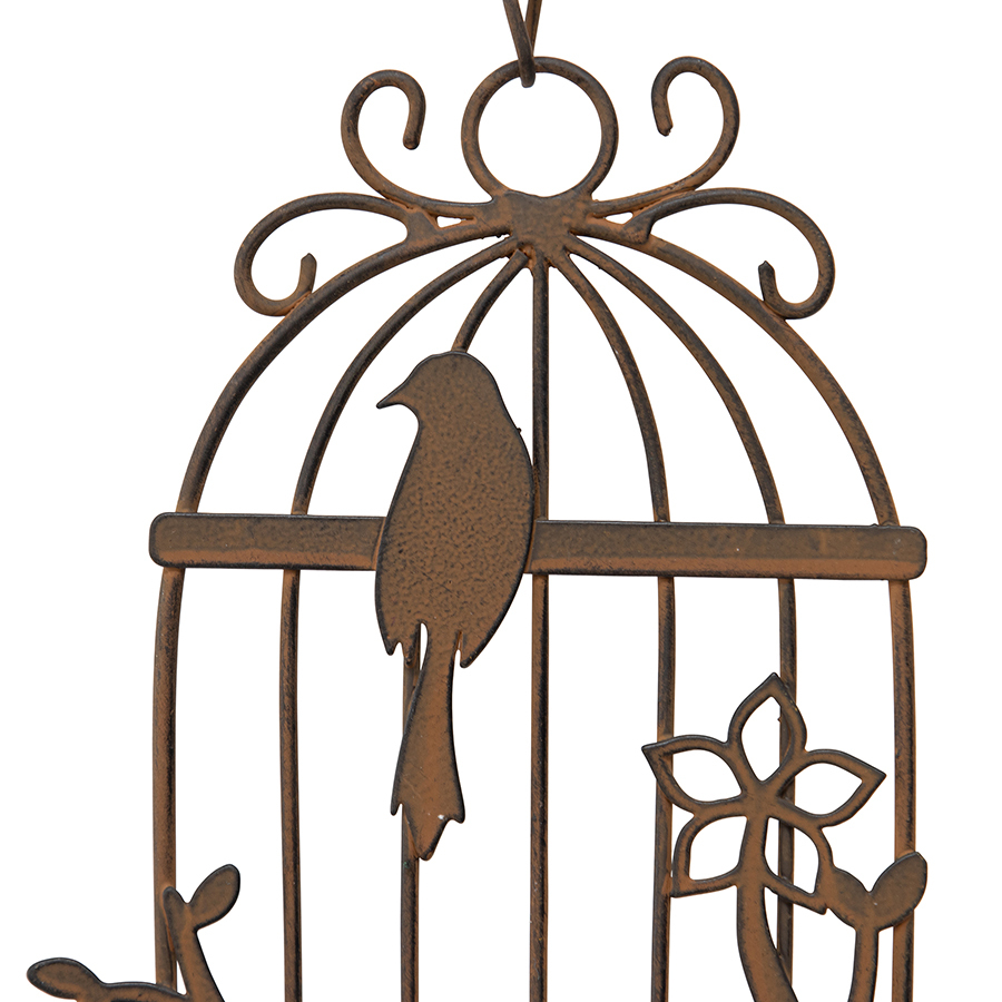 Willow & Silk Bird Cage Design Hanging Metal Bell
