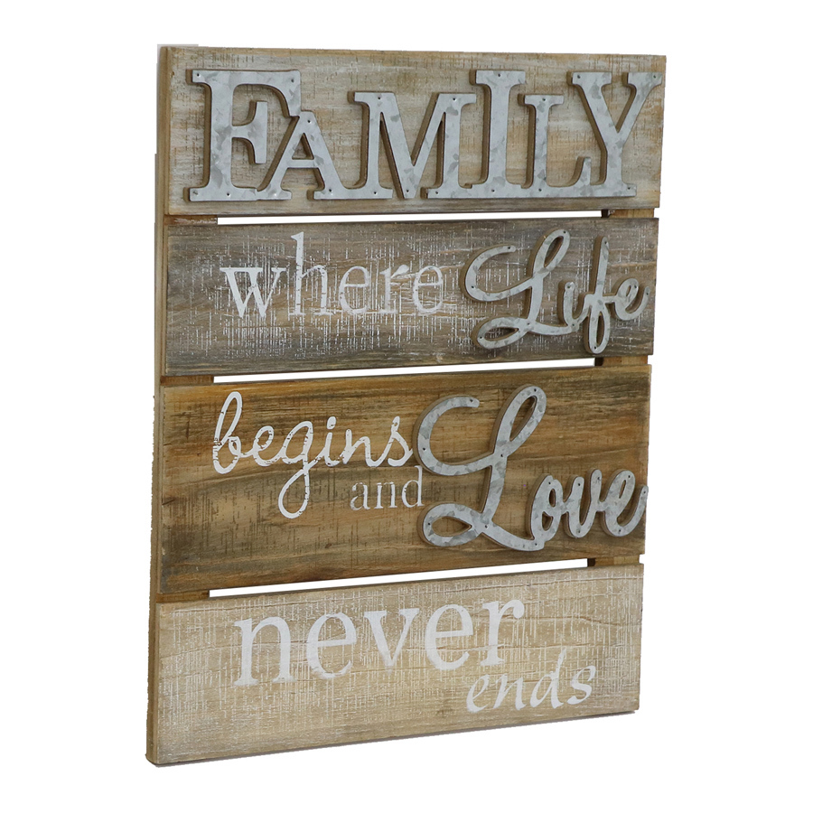 Family Life &amp; Love Sign Wall Art