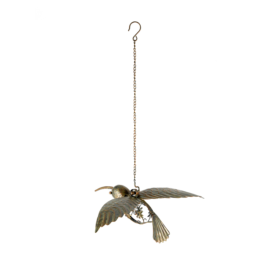 Large Metal Hanging Hummingbird Decor