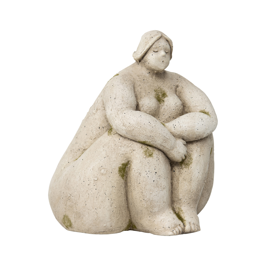 Sitting Oversized Lady Garden Statue