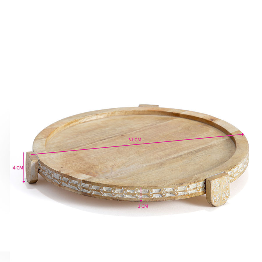 Willow &amp; Silk Wooden 31cm Cake/Dessert Display Stand/Tray