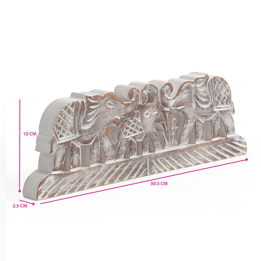 Willow &amp; Silk Elephant Family Tabletop Decor