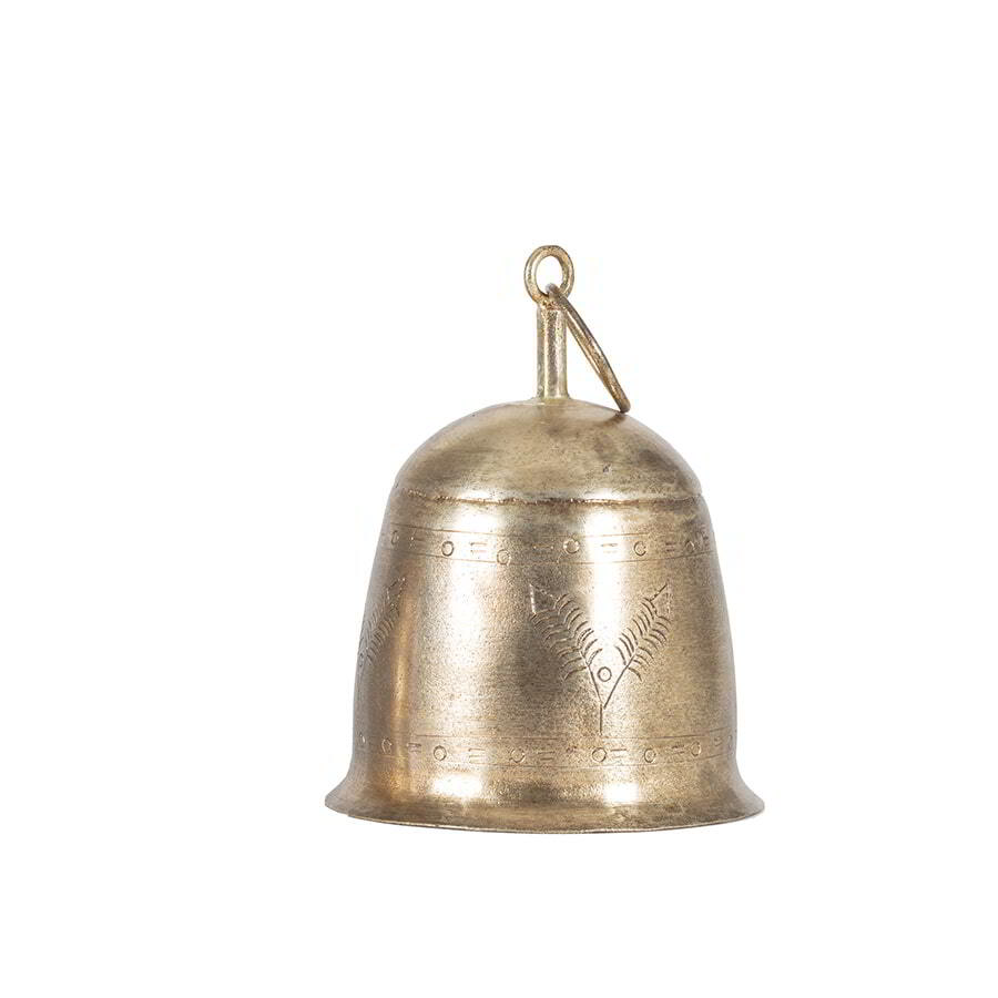 Willow &amp; Silk Etched Gold Bell - Medium