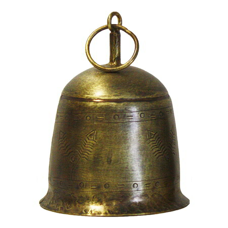 Willow &amp; Silk Etched Gold Bell - Large