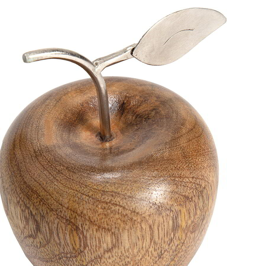 Willow &amp; Silk Wooden Apple &amp; Pear Decor Set of 2