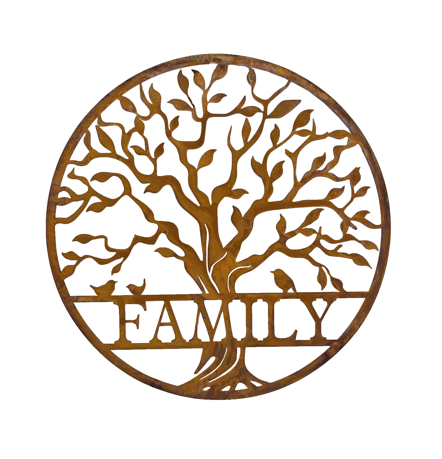 Willow &amp; Silk Laser-Cut 50cm Tree of Life w/ Birds &#39;Family&#39; Sign Wall Art