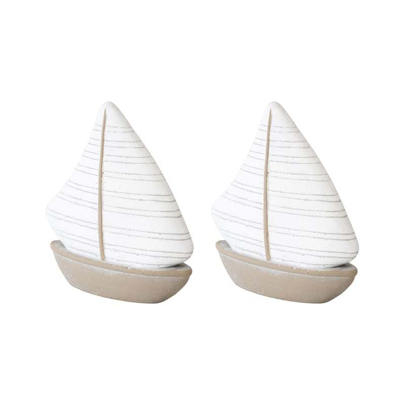 Willow &amp; Silk Nautical Sailboat Ornaments Set of 2