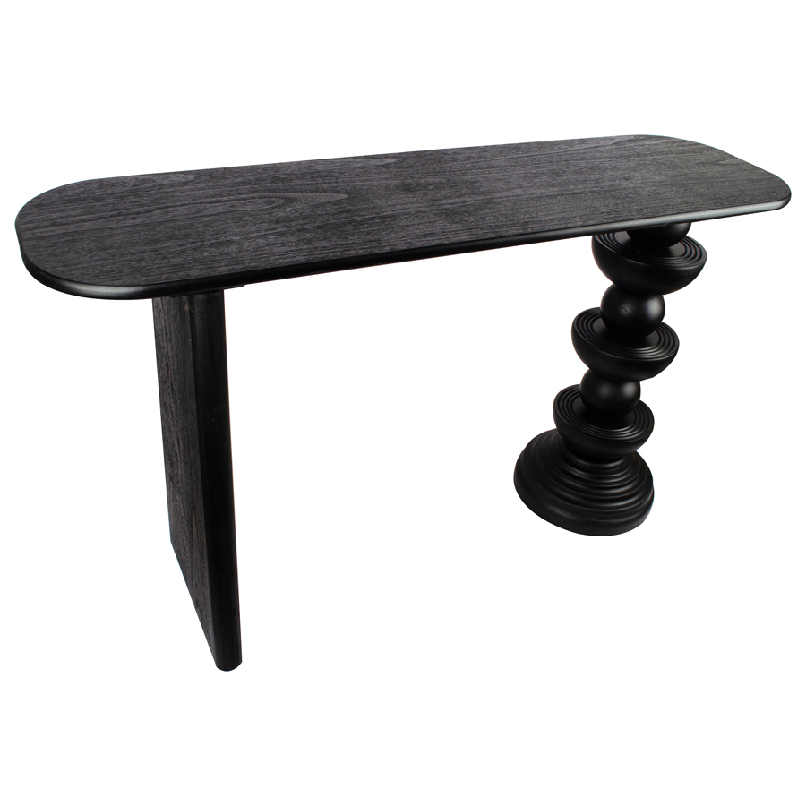 Willow &amp; Silk Wooden 140cm Black Avoca Console/Side Table