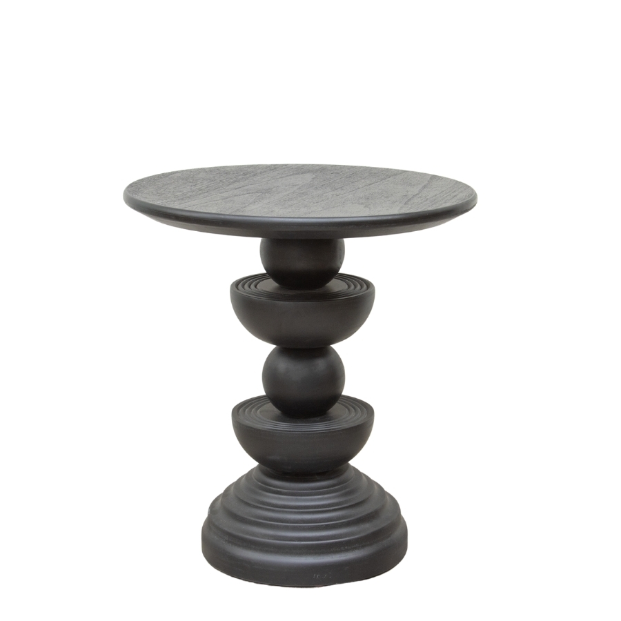 Willow &amp; Silk Wooden 61cm Round Black Avoca Occasional/Coffee Table