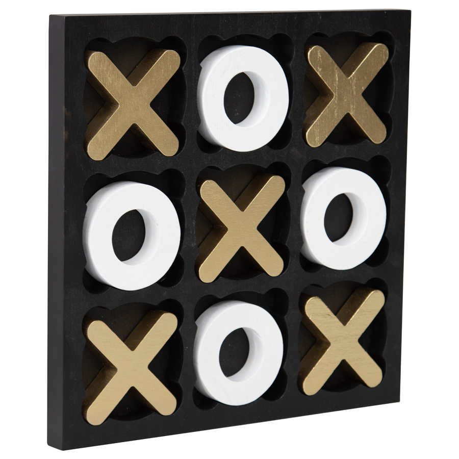 Willow &amp; Silk Wooden 27cm Aura Noughts &amp; Crosses Game Decor