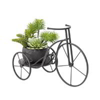 Willow &amp; Silk Metal 53cm Black Garden Tricycle Pot/Planter/Decor