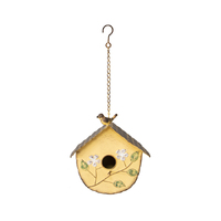 Hut Shaped Decorative Metal Hanging Birdhouse