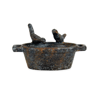 Mini Cast Iron Pan Bird Feeder w/Handles