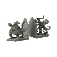 Willow &amp; Silk Cast Iron Octopus &amp; Turtle Bookends