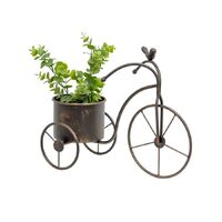 Willow &amp; Silk Metal 39.5cm Bicycle Garden Pot/Planter w/ Bird