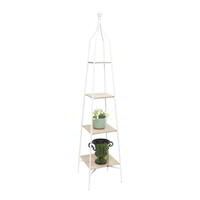 4 Tier Wooden Shelf Ladder Rack