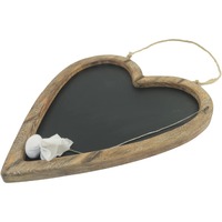 Willow &amp; Silk Wood-framed 42cm Hanging Heart Blackboard