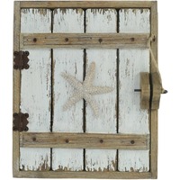 Willow &amp; Silk Handmade 30cm Wood/Tin Wall Hanging Beach House Key Box 