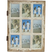 Willow &amp; Silk Beach House 53cm &#39;Window&#39; 9-Pic 4x6 Hanging Photo Frames 