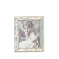 Willow &amp; Silk Handmade 32cm Blue/ Whitewash &#39;8x10&#39; Photo Frame 