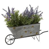 Willow &amp; Silk Metal 49cm &#39;Farmers Market&#39; Garden Wheelbarrow Pot/Planter