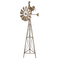 Willow &amp; Silk Metal Windmill Rooster Wind Gauge Ornament