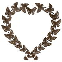 Willow &amp; Silk Flutter of Butterflies Heart Wall Art