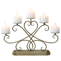 Willow &amp; Silk Metal 50x31cm 5-Arm Dinner Candelabrum/Candle Holder