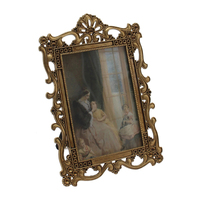 Willow &amp; Silk Alloy/MDF 18cm Antique Gold Photo Frame w/Ornate Swirls