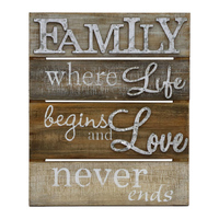 Family Life &amp; Love Sign Wall Art