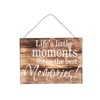 Willow &amp; Silk Handmade Wooden 40cm Life &#39;Little Moments&#39; Sign Wall Art