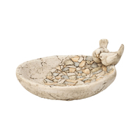 Willow &amp; Silk 42cm Magnesia Stoneware Bird Bath