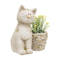 Animal Pot Cat with Stony Planter