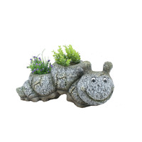 Willow &amp; Silk Magnesium 44cm Caterpillar 2 Pot/Planter Garden Figurine 