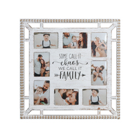 Willow &amp; Silk MDF 60cm &#39;Family love/Chaos&#39; Photo Gallery Collage/Wall Art