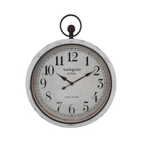 Willow &amp; Silk Metal/MDF 76cm &#39;Antiquite de Paris&#39; Glass-Front Wall Clock