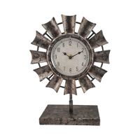 Willow &amp; Silk Metal/Wooden 28cm Windmill Table Clock on Base