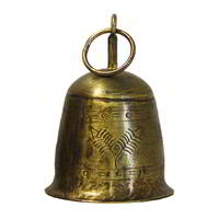 Willow &amp; Silk Etched Gold Bell - Medium