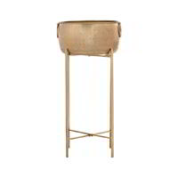 Willow &amp; Silk Antique Gold Stilted Planter Stand