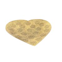 Willow &amp; Silk Handmade 17.5cm Metal Pressed Heart Flower Table/Shelf Bowl 