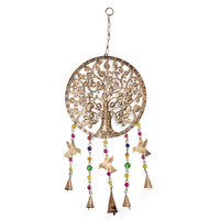 Willow &amp; Silk Metal 60cm Hanging Tree of Life w/Birds Wall Art/Wind Chime