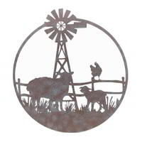 Willow &amp; Silk Laser-Cut Windmill Sheep Wall Art