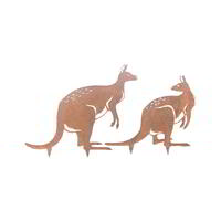 Willow &amp; Silk Kangaroo Garden Stakes Set of 2