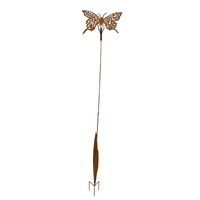 Willow &amp; Silk Metal 190cm Rustic Butterfly Garden Stake 