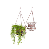 Antique Red Hanging Planter