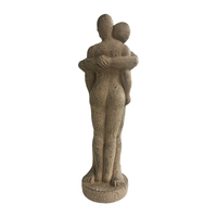 Willow &amp; Silk Cement 36cm Hugging Couple Statue On Base Ornament