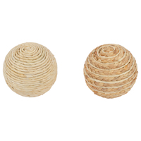 Willow &amp; Silk Handmade 14cm Set of 2 Weave Balls Home Ornament